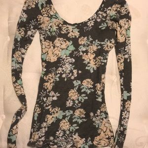 Gray and floral top